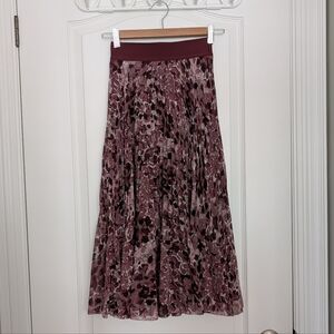 Wilfred Burgundy Floral Skirt Size 2XS